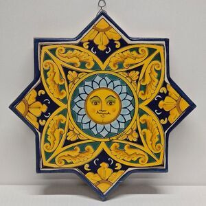 NOT FOR SALE Cottura Italian Pottery Star Shaped Sun Tile
